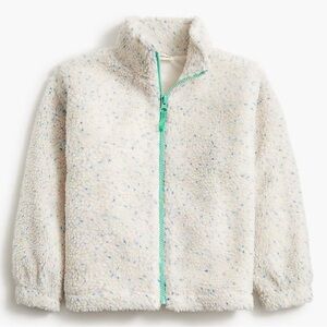 NWT J CREW Crewcuts Girls Ivory Confetti
Sherpa full Zip-Up Jacket Sz M 8-9 #678